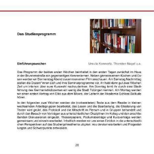 Das Studienprogramm