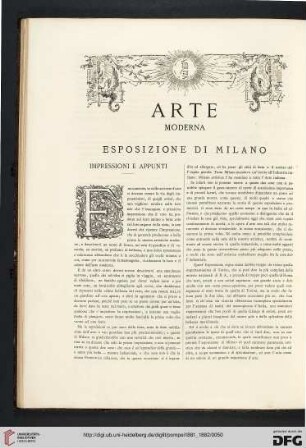 1: Esposizione di Milano, [1] : impressioni e appunti