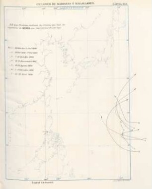 Lámina XLII. Ciclones de Marianas ó Magallanes
