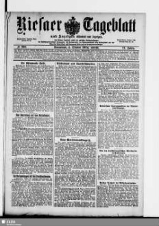 Riesaer Tageblatt und Anzeiger : (Elbeblatt und Anzeiger) : amtliche Bekanntmachungen für die Stadt und den Landkreis Riesa