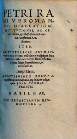 Dialecticae institutiones