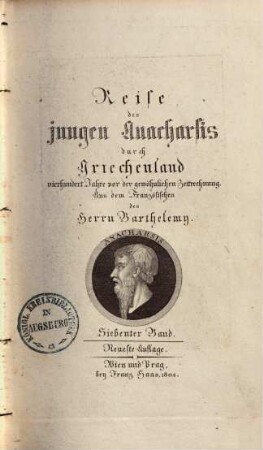 Reise des jungen Anacharsis durch Griechenland vierhundert Jahre vor der gewöhnlichen Zeitrechnung, 7