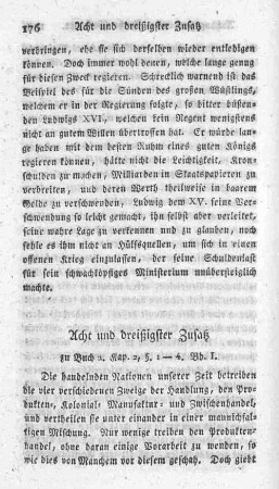 Acht und dreißigster Zusatz zu Buch 2. Kap. 2, §. 1-4. Bd. 1.