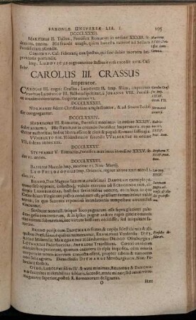 Carolus III. Crassus Imperator.