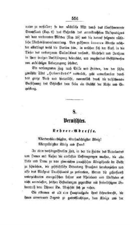 Vermischtes : Lehrer - Adresse