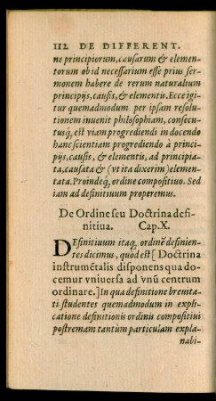 De Ordine seu Doctrina definitiva. Cap. X.