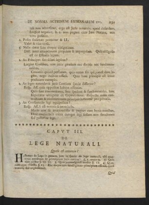 Caput III. De Lege Naturali.