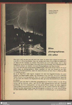 Blitze photographieren sich selbst