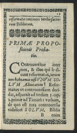 Primae Propositionis Probatio.