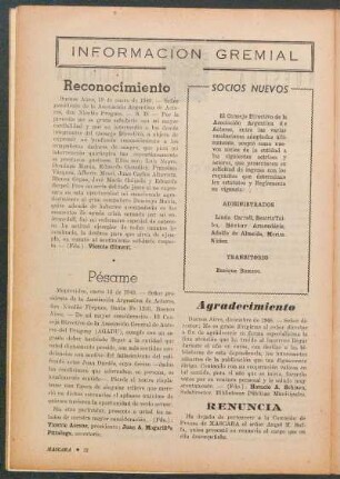 Socios nuevos