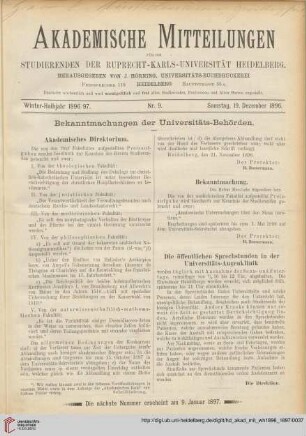 Nr. 9 (19. Dezember 1896)