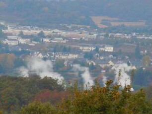 Mayen/Eifel - Stadtübersicht : Überblick über die Stadt Mayen in der Eifel, aufgenommen am 8. Oktober 2012