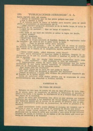 Capítulo VI - La casa de juego