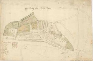 Grundriss der Stadt Siegen, Adolph Wintersbach r.vts.st. Sigenae 1809