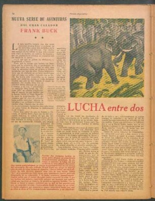 Lucha entre dos elefantes : Nueva serie de aventuras del gran cazador Frank Buck