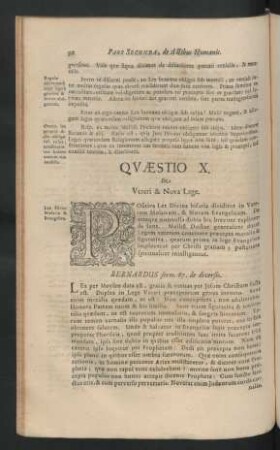 Quaestio X. De Veteri & Nova Lege.