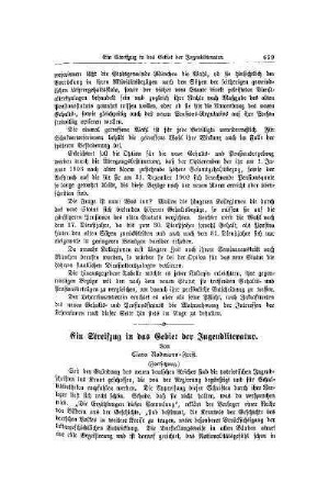 Ein Streifzug in das Gebiet der Jugendliteratur : (Fortsetzung)