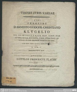 Theses Iuris Variae