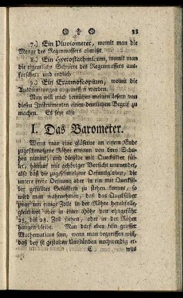 Das Barometer.