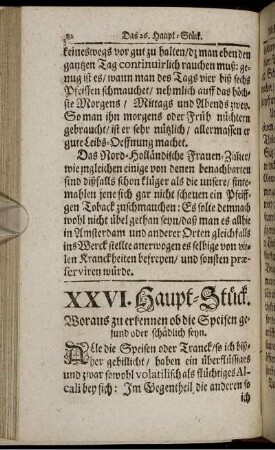 XXVI. Haupt-Stück. Woraus zu erkennen ob die Speisen gesund oder schädlich seyn