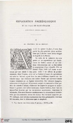 2. Pér. 28.1883: Exploration archéologique de la ville de Saint-Émilion, 2
