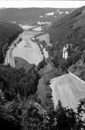Beuron: Aussichtspunkt, Panorama Donautal mit Beuron