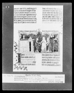Bibel des Jean de Sy — Sara führt Abraham zu Hagar, Folio fol. 20 verso