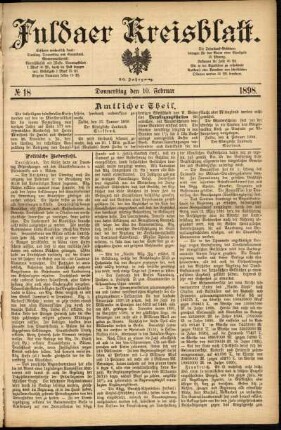 Ausgabe vom Donnerstag, den 10. Februar 1898.