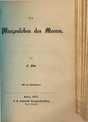 Das Pflanzenleben des Meeres