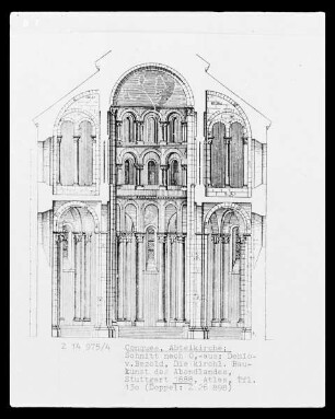 Conques, Abteikirche Sainte-Foy, Schnitt nach Osten