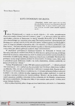 36: Koń cenniejszy od złota