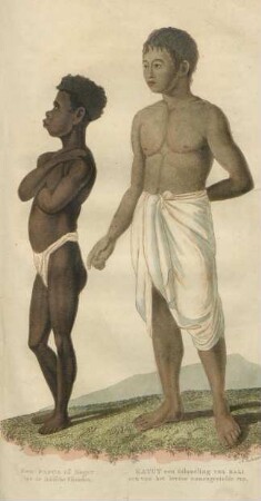 Een Papua of Neger van de Indische eilanden. Katut een inboorling van Bali een van het bruine zamengestelde ras