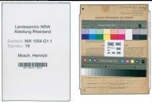 Entnazifizierung Heinrich Mosch , geb. 15.04.1897 (Landwirt)