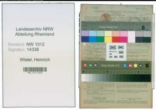 Entnazifizierung Heinrich Wistel , geb. 06.11.1889 (Justizinspektor)