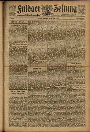 Erste Ausgabe vom Mittwoch, den 02. Mai 1906.