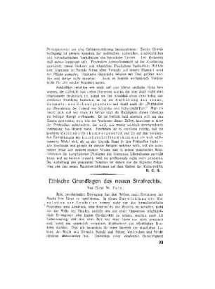 Ethische Grundlagen des neuen Strafrechts