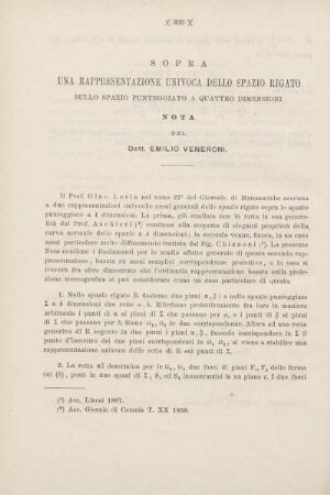 Una rapperesentazione univaca dello spazio rigato