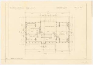 Wohnhaus Liebert, Berlin-Lichtenrade: Grundriss Obergeschoss 1:50