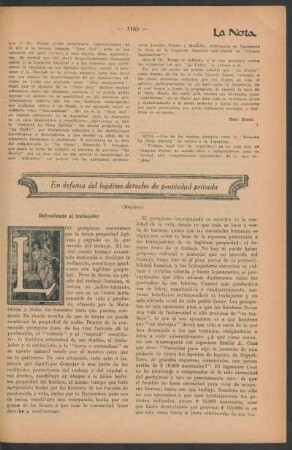 En defensa del legítimo derecho de propiedad privada : (Replica)