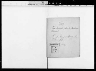 Briefe an Prinz Emil von seinem Vater Großherzog Ludwig I.