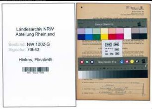 Entnazifizierung Elisabeth Hinkes, geb. 07.06.1877 ()