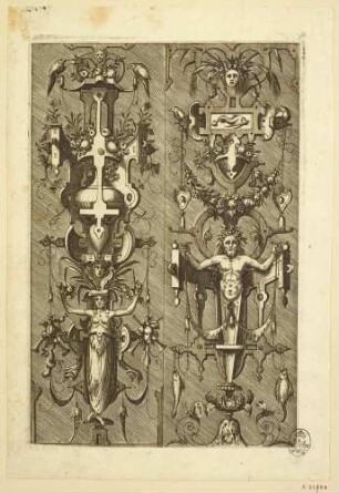 Blatt 10 der Serie "Compertimenta pictoriis flosculis manubiisque"