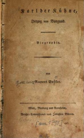 Karl der Kühne, Herzog von Burgund : Biographie