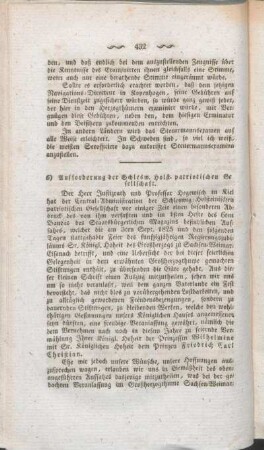 6) Aufforderung der Schlesw. Holst. patriotischen Gesellschaft.