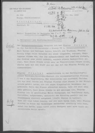 Backnang: Inspektionsbericht 1966