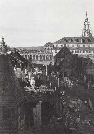 Die ehemaligen Festungswerke von Dresden : Festung, Canaletto, 1749/51