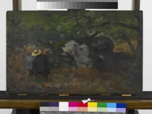 Der Maler Monet im Wald von Fontainebleau
