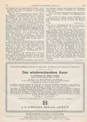 463-464 [Rezension] Die völkische Idee bei Johann Hinrich Wichern