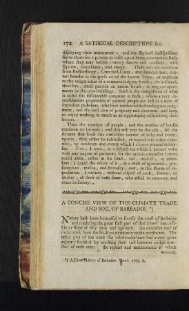 A Concise View of the Climate Trade and Soil of Barbados.