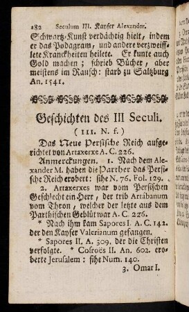 282-289, Geschichten des III. - IV. Seculi